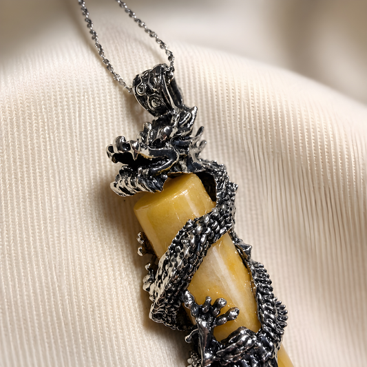 Citrine Dragon Claw Fang Pendant