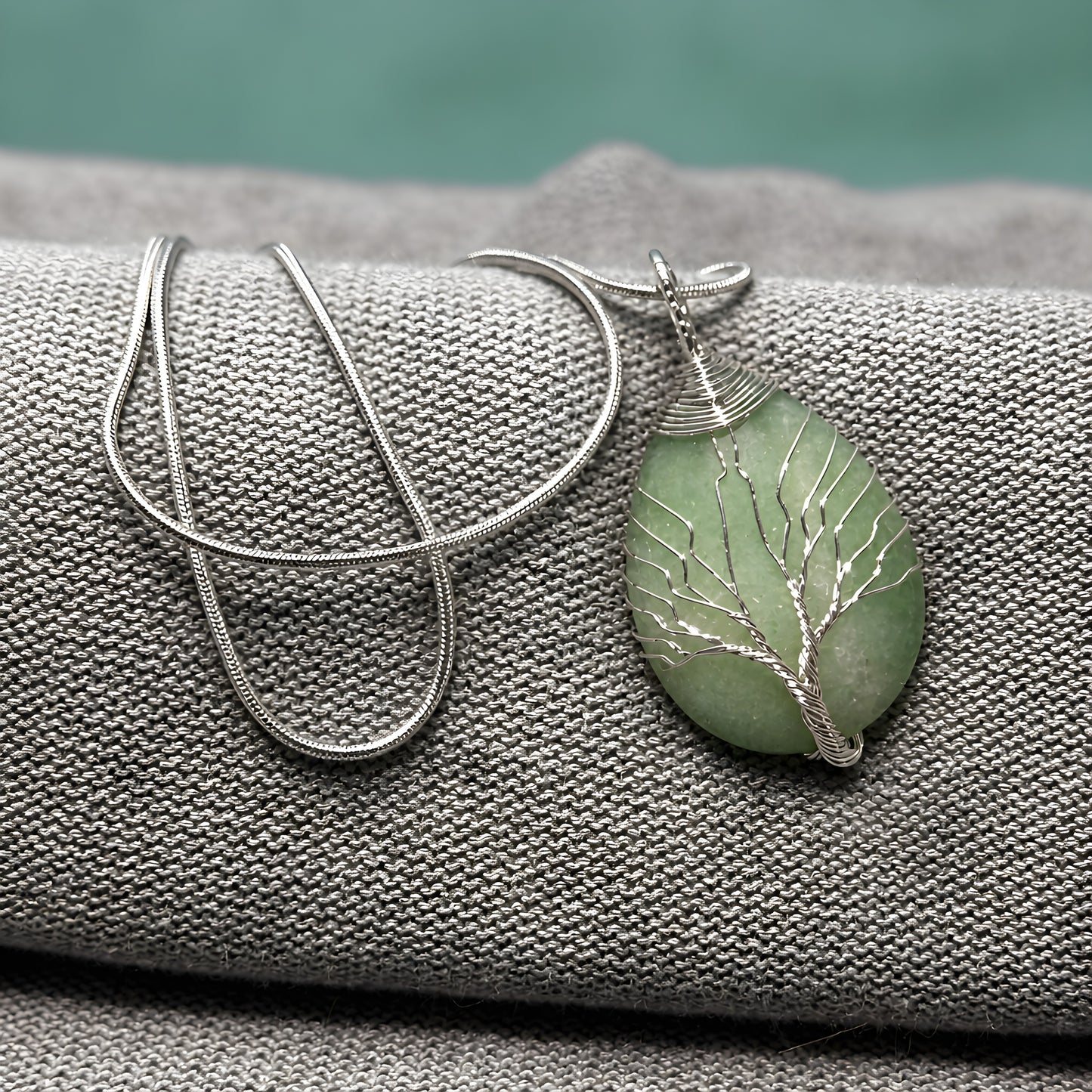 The Aventurine Tree of Life Wire-Wrapped Pendant