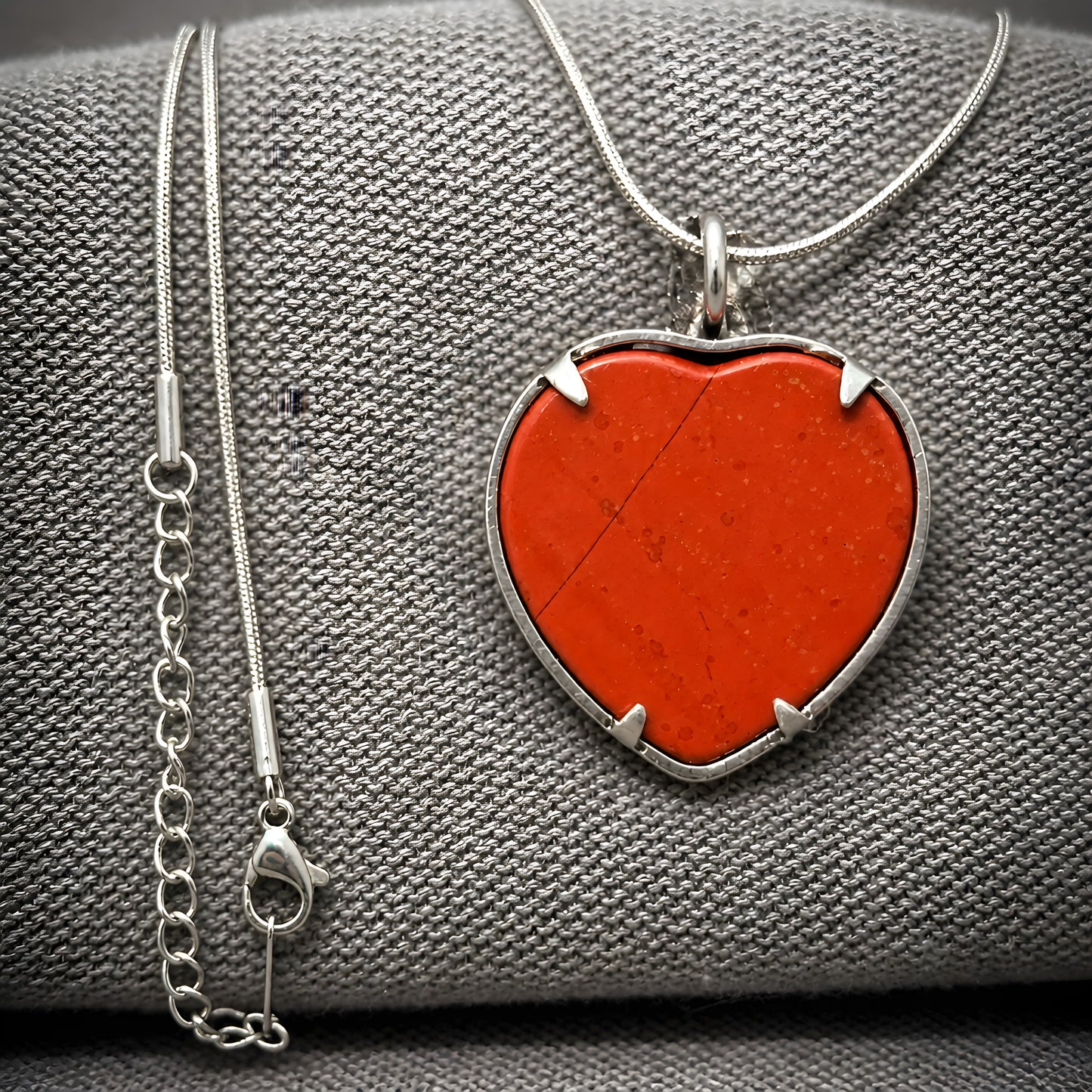 Dragon’s Heart Reversible Red Jasper Pendant