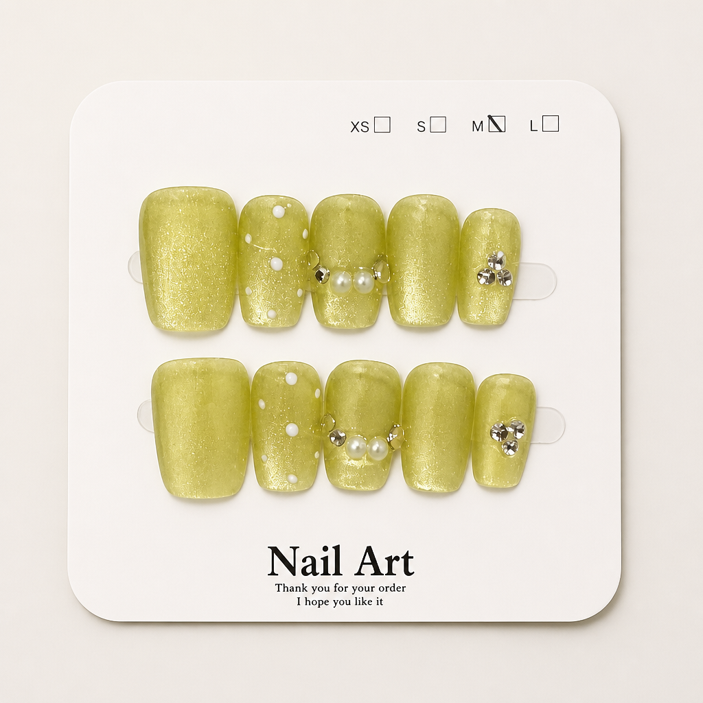Light Green Celestial Nails