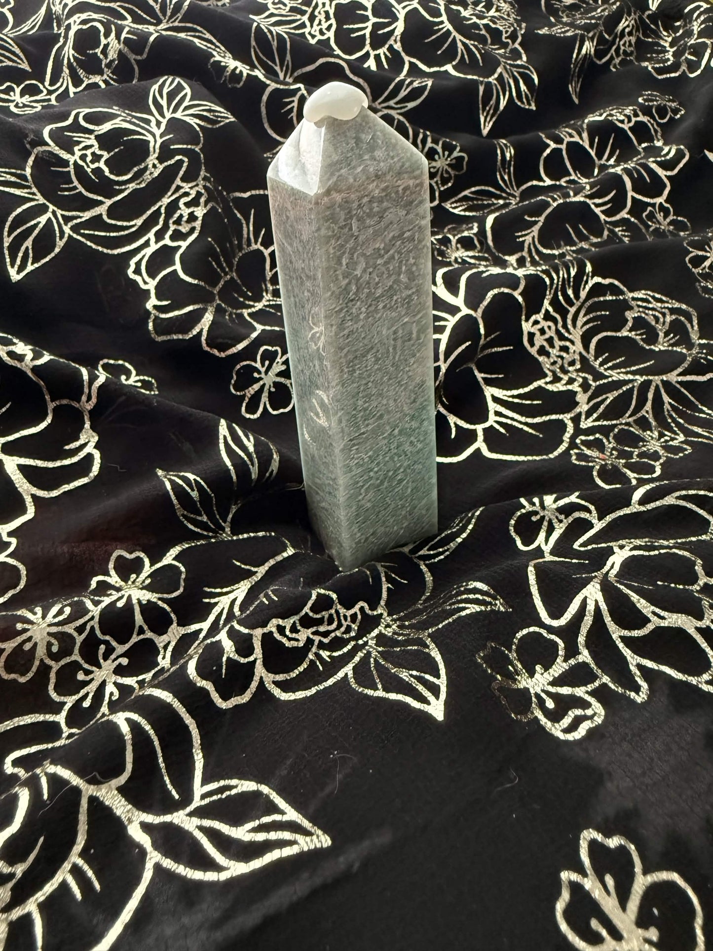 Small Natural Amazonite Crystal Tower – Polished Seafoam Green Generator Point Obelisk