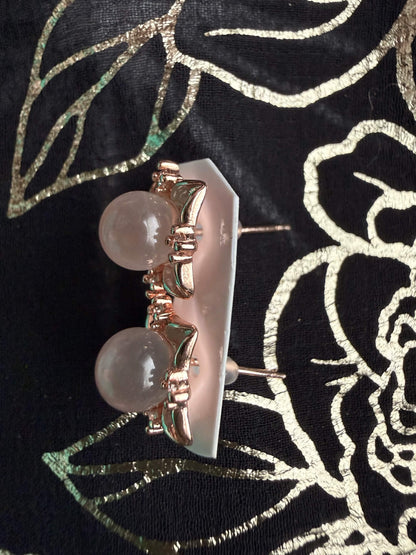 Vintage Style Rose Gold Tone Celestial Starburst Stud Earrings