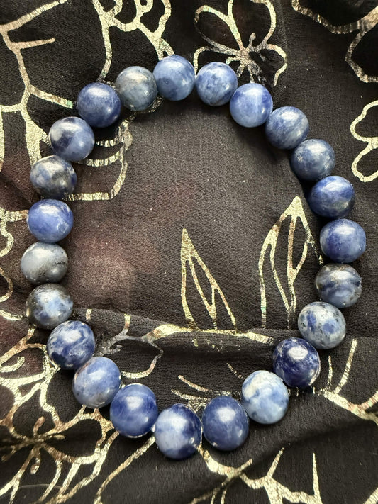 Natural Sodalite Gemstone Stretch Bracelet