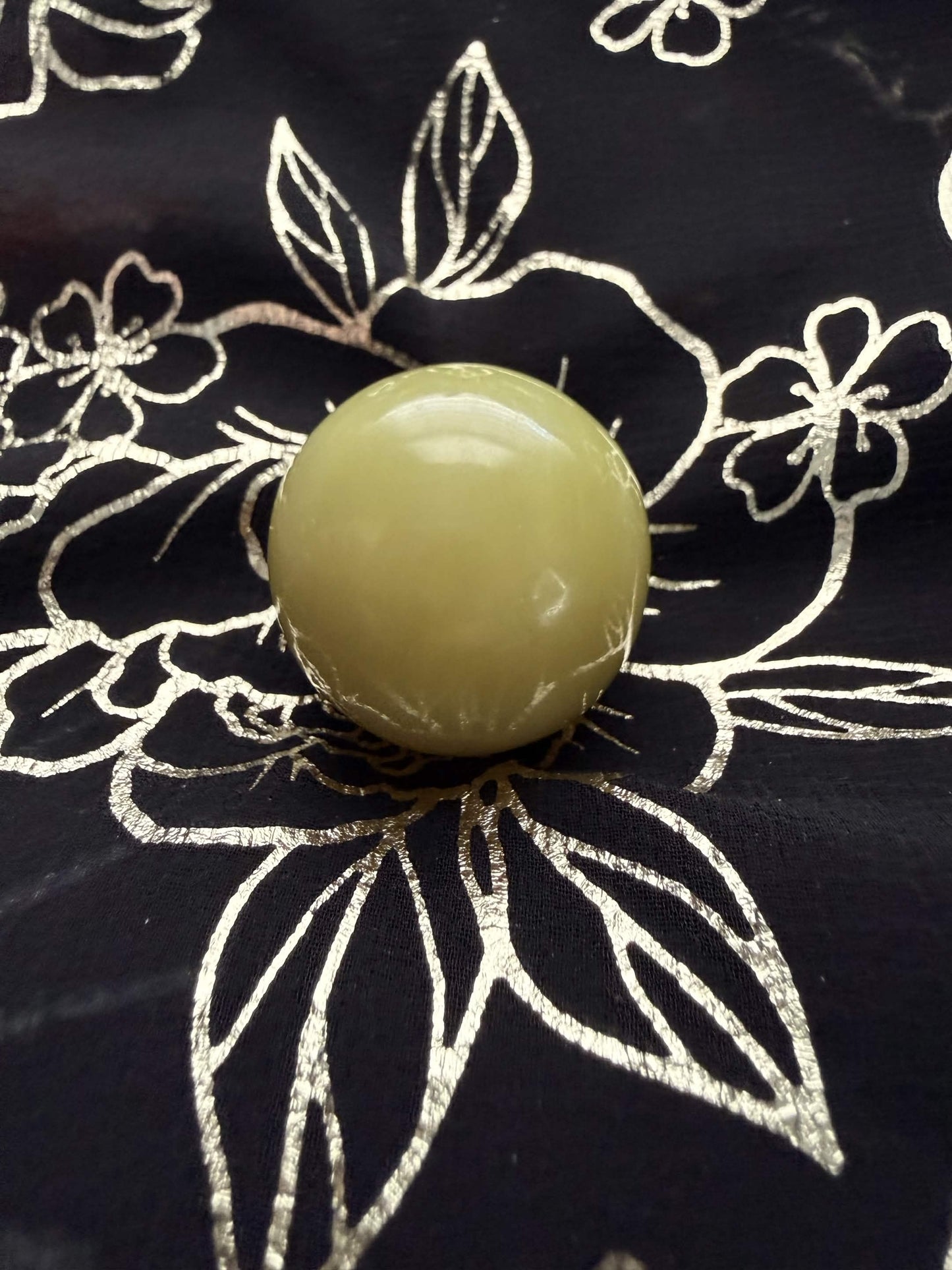 Natural Yellow Serpentine Crystal Sphere