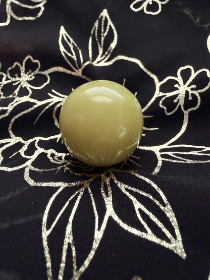 Natural Yellow Serpentine Crystal Sphere