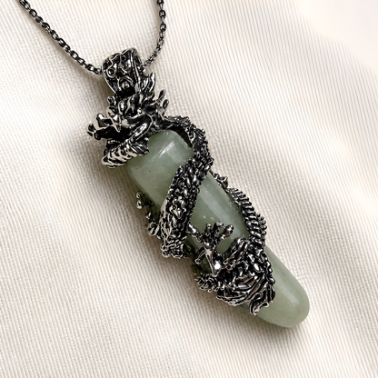 Aventurine Dragon Fang Pendant