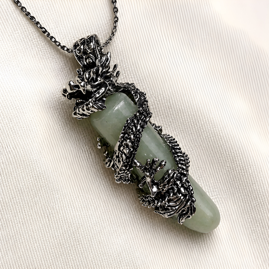 Aventurine Dragon Fang Pendant