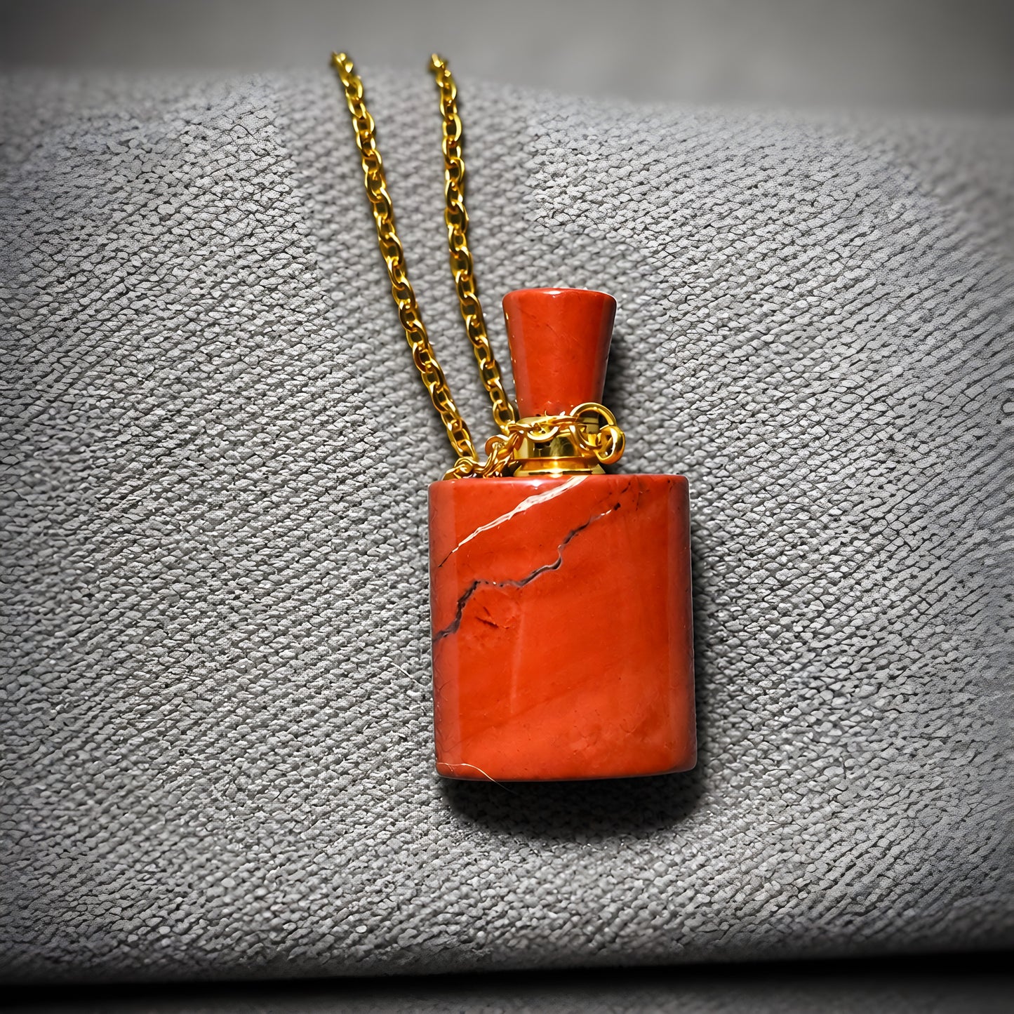 Crimson Jasper Perfume Bottle Pendant