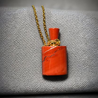 Crimson Jasper Perfume Bottle Pendant