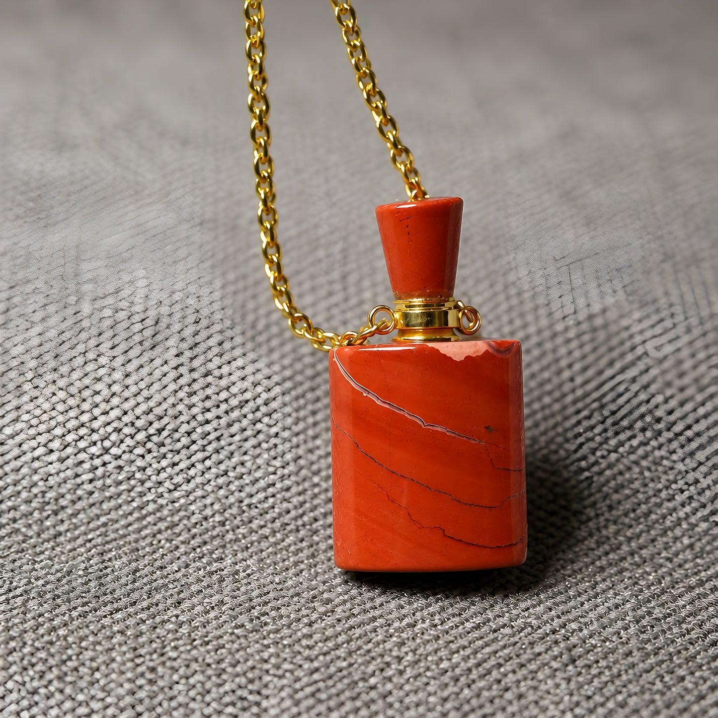 Crimson Jasper Perfume Bottle Pendant