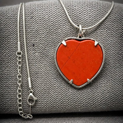 Dragon’s Heart Reversible Red Jasper Pendant